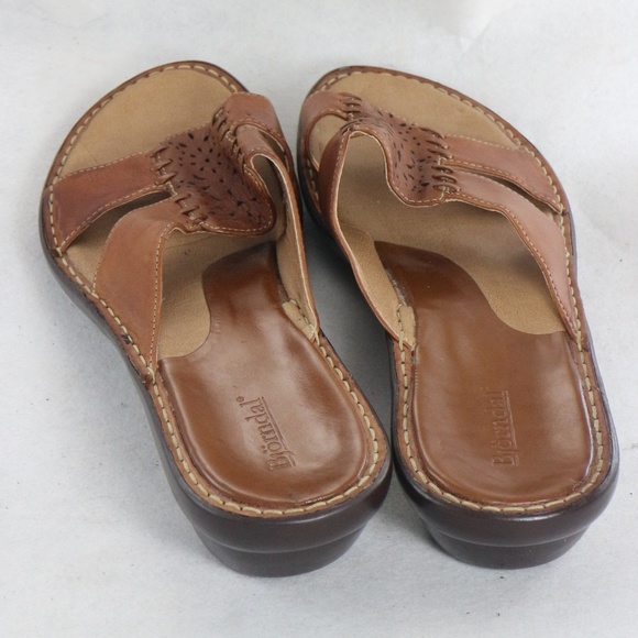 Bjorndal Women's Brown Leather Maggie Sandals - Picture 4 of 8